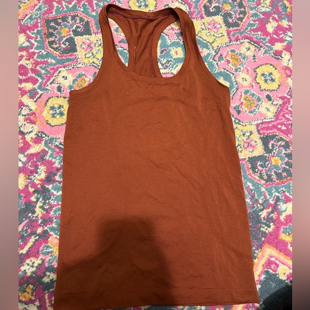 Lululemon Athletica Burnt Orange Tank Top